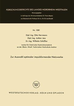 Zur Auswahl optimaler impulsformender Netzwerke - Herrmann, Otto