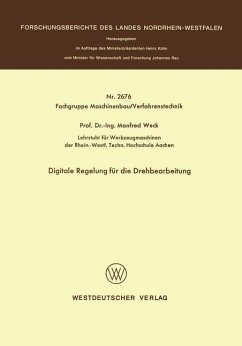 Digitale Regelung für die Drehbearbeitung - Weck, Manfred