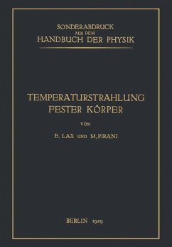 Temperaturstrahlung fester Körper - Lax, E.; Pirani, M.