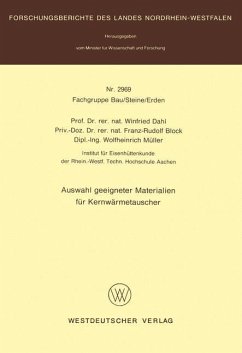 Auswahl geeigneter Materialien für Kernwärmetauscher - Dahl, Winfried