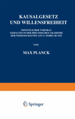 Kausalgesetz und Willensfreiheit - Planck, Max