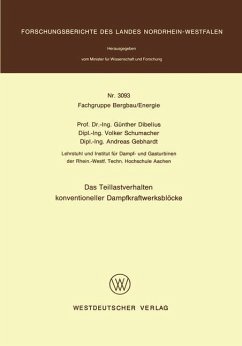 Das Teillastverhalten konventioneller Dampfkraftwerksblöcke - Dibelius, Günther