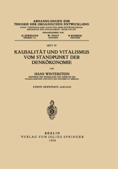 Kausalität und Vitalismus vom Standpunkt der Denkökonomie - Winterstein, Hans