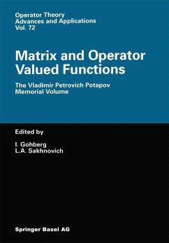 Matrix and Operator Valued Functions