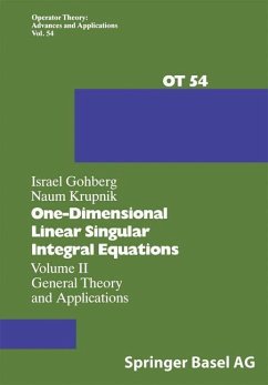 One-Dimensional Linear Singular Integral Equations - Gohberg, Israel C.; Krupnik, Naum