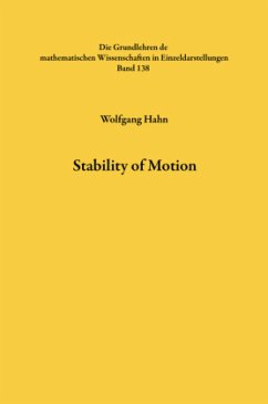 Stability of Motion - Hahn, Wolfgang