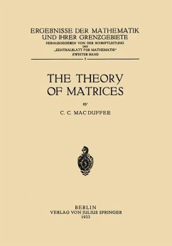 The Theory of Matrices - MacDuffee, Cyrus Colton
