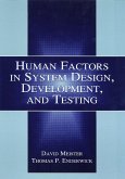 Human Factors in System Design, Development, and Testing (eBook, ePUB) Human Factors in System Design, Development, and Testing (eBook, ePUB)