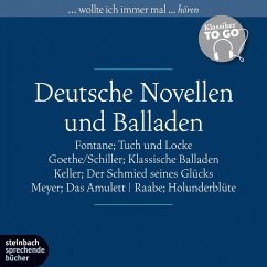 Deutsche Novellen - Ausgewählte Novellen und Balladen (Ungekürzt) (MP3-Download) - von Goethe, Johann Wolfgang; Raabe, Wilhelm; Meyer, Conrad Ferdinand; Keller, Gottfried; Fontane, Theodor