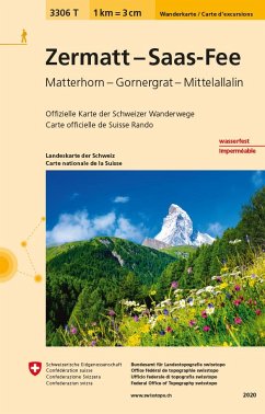 3306T Zermatt - Saas-Fee Wanderkarte - Bundesamt für Landestopografie swisstopo