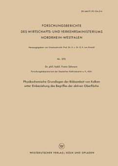 Physikochemische Grundlagen der Bildsamkeit von Kalken unter Einbeziehung des Begriffes der aktiven Oberfläche - Schwarz, Franz