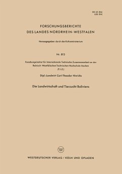 Cover Die Landwirtschaft und Tierzucht Boliviens