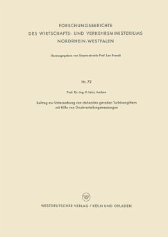 Beitrag zur Untersuchung von stehenden geraden Turbinengittern mit Hilfe von Druckverteilungsmessungen - Leist, Karl