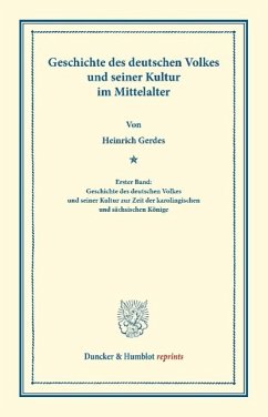 Geschichte des deutschen Volkes und seiner Kultur im Mittelalter - Gerdes, Heinrich