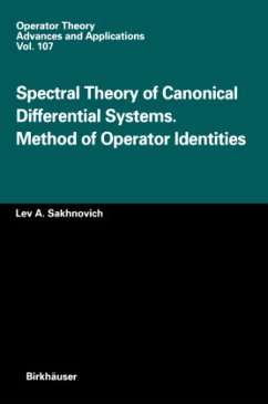 Spectral Theory of Canonical Differential Systems. Method of Operator Identities - Sakhnovich, L. A.