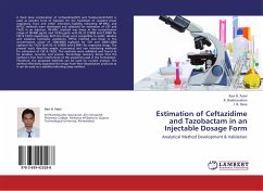 Estimation of Ceftazidime and Tazobactam in an Injectable Dosage Form