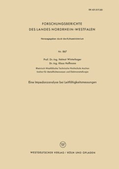 Eine Impedanzanalyse bei Leitfähigkeitsmessungen - Winterhager, Helmut