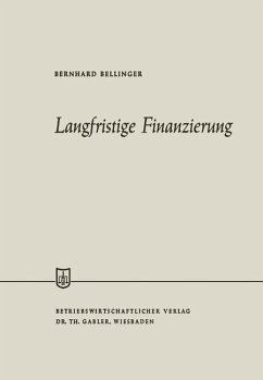 Langfristige Finanzierung - Bellinger, Bernhard