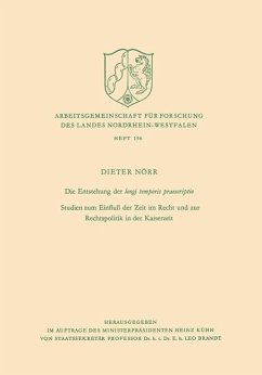 Die Entstehung der longi temporis praescriptio - Nörr, Dieter