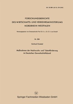 Maßnahmen der Nachwuchs- und Talentförderung im Deutschen Gewerkschaftsbund - Kroebel, Gerhard