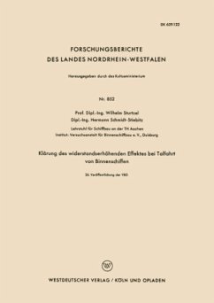 Klärung des widerstandserhöhenden Effektes bei Talfahrt von Binnenschiffen - Sturtzel, Wilhelm