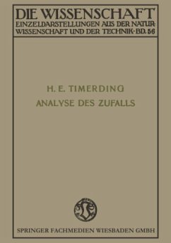 Die Analyse des Zufalls - Timerding, Heinrich Emil