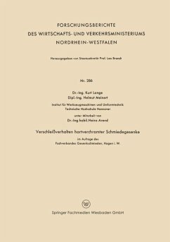 Verschleißverhalten hartverchromter Schmiedegesenke im Auftage des Fachverbandes Gesenkeschmieden, Hagen i. W. - Lange, Kurt