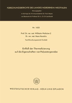 Einfluß der Thermofizierung auf die Eigenschaften von Polyestergewebe - Weltzien, Wilhelm