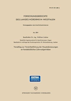 Vorschlag zur Vereinheitlichung der Hauptabmessungen an handelsüblichen Zahnradgetrieben - Lindner, Wolfram