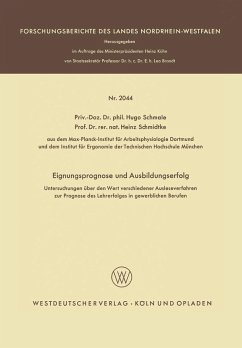 Cover Eignungsprognose und Ausbildungserfolg