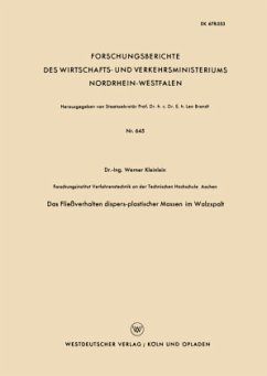 Das Fließverhalten dispers-plastischer Massen im Walzspalt - Kleinlein, Werner