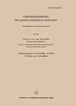 Untersuchungen zum Schweißen von Titan (Wolfram-Inert-Schweißen) - Krekeler, Karl