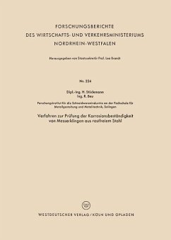 Verfahren zur Prüfung der Korrosionsbeständigkeit von Messerklingen aus rostfreiem Stahl - Stüdemann, Hans