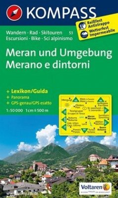 Kompass Karte Meran und Umgebung. Merano e dintorni