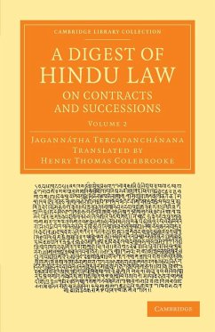 A Digest of Hindu Law, on Contracts and Successions - Tarkapanachanana, Jagannantha; Tercapanch Nana, Jagann Tha