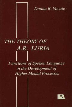 The theory of A.r. Luria (eBook, PDF) - Vocate, Donna R.