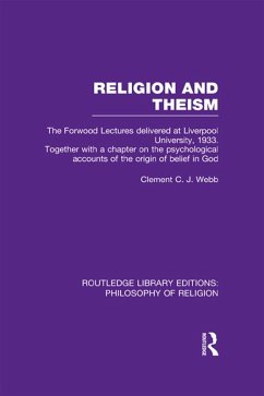 Religion and Theism (eBook, ePUB) - Webb, Clement C. J.