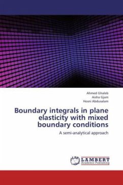 Boundary integrals in plane elasticity with mixed boundary conditions