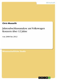 Jahresabschlussanalyse am Volkswagen Konzern über 12 Jahre (eBook, PDF)