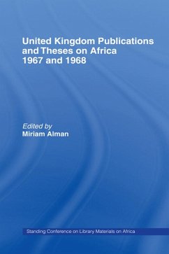 Cover United Kingdom Publications and Theses on Africa 1967-68 (eBook, PDF)