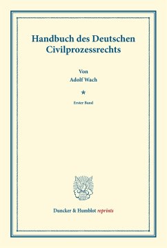 Cover Handbuch des Deutschen Civilprozessrechts.