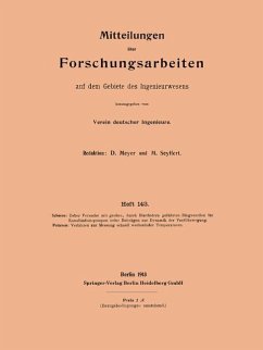 Mitteilungen über Forschungsarbeiten auf dem Gebiete des Ingenieurwesens - Schoene, Kurt; Petersen, Alfred