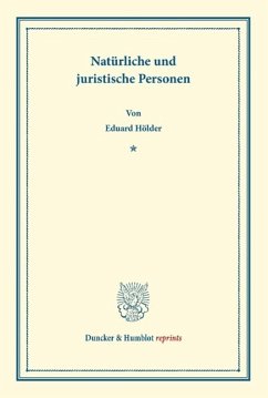 Natürliche und juristische Personen - Hölder, Eduard