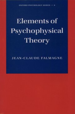 Elements of Psychophysical Theory (eBook, PDF) - Falmagne, Jean-Claude