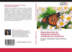 Reproducción de mariposa monarca residente en cautiverio