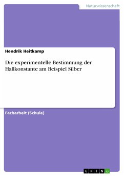 Die experimentelle Bestimmung der Hallkonstante am Beispiel Silber (eBook, PDF)