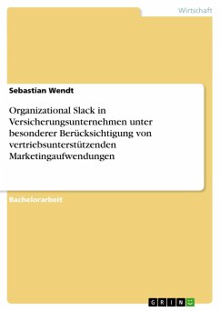 Organizational Slack in Versicherungsunternehmen unter besonderer Berücksichtigung von vertriebsunterstützenden Marketingaufwendungen - Wendt, Sebastian