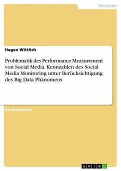 Problematik des Performance Measurement von Social Media. Kennzahlen des Social Media Monitoring unter Berücksichtigung des Big Data Phänomens - Wittlich, Hagen