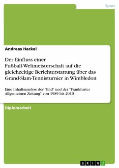 Der Einfluss einer Fußball-Weltmeisterschaft auf die gleichzeitige Berichterstattung über das Grand-Slam-Tennisturnier in Wimbledon (eBook, PDF)