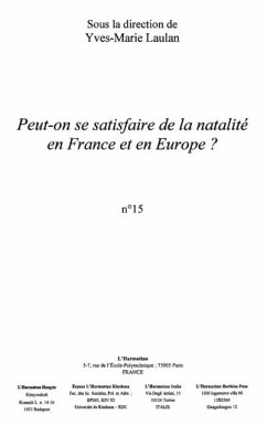 Cover Peut-on se satisfaire de la natalite en (eBook, PDF)